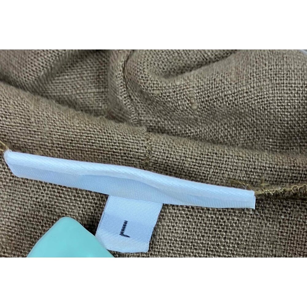 L Bryn Walker 100% Linen Oversized Cowl Neck Noma Tunic Brown Asymmetrical Namia - Picture 3 of 4